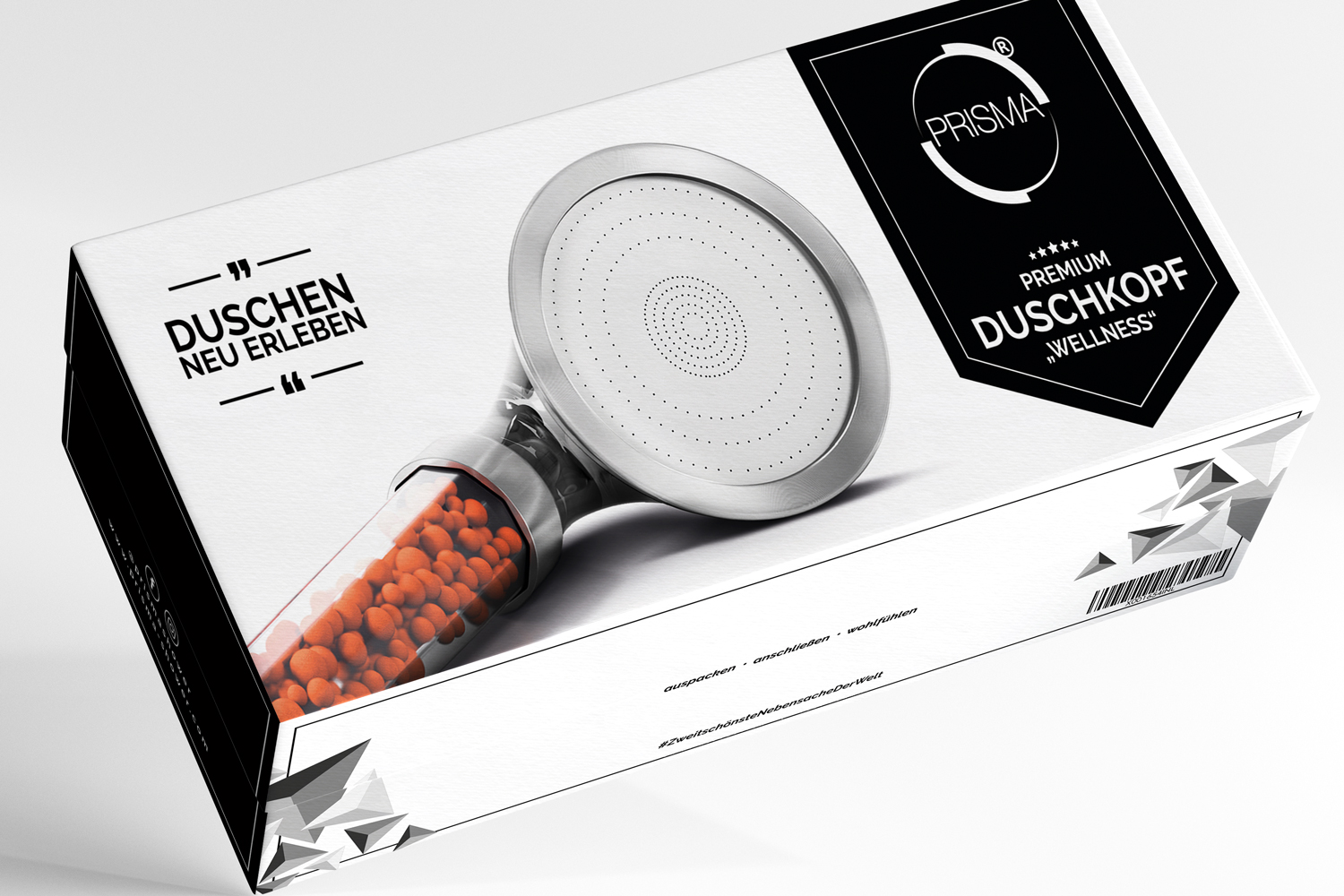 Prisma Edelstahlscheibe Geschenkverpackung 3 - PRISMA Premium Duschkopf für ein einzigartiges Duscherlebnis